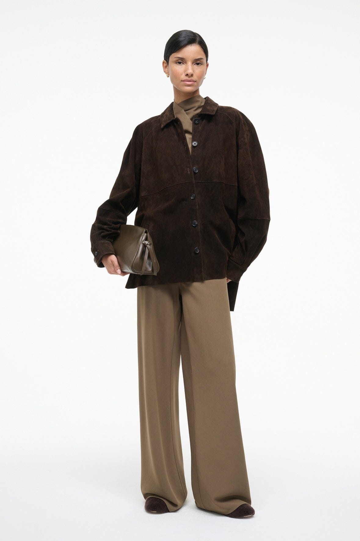 JOSETTE SUEDE SHIRT | ESPRESSO